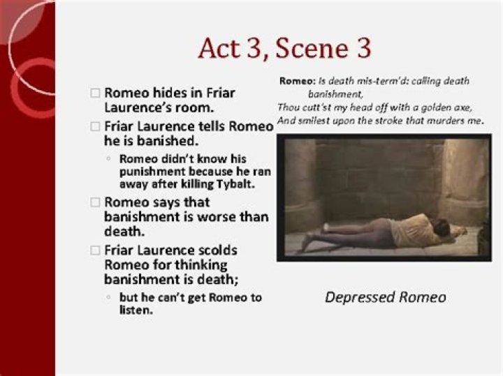 What advice does Friar Laurence give Romeo in Act 3 Scene 3?